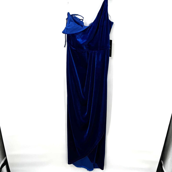 Lulu's Mira Velvet Midi Dress in Blue Size Small‎ *Seamstress Special* - Picture 1 of 7